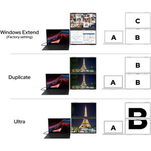 Produktbild für Monitor Verbatim Portable Dual Essentials, 15,6 Zoll