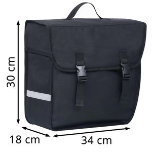 Produktbild für Gepäckträgertasche vidaXL 93252, schwarz, 21 Liter
