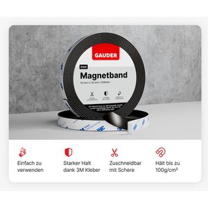 Produktbild für Magnetband Gauder schwarz