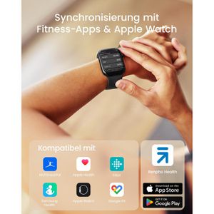 Produktbild für Personenwaage RENPHO Elis Nova Wifi, A031, App-fähig, schwarz