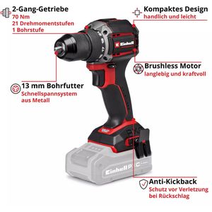 Produktbild für Akku-Bohrschrauber Einhell-Professional TP-CD18/70-C LiBL-Solo