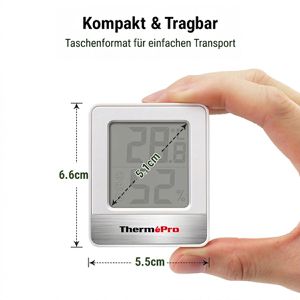 Produktbild für Thermo-Hygrometer ThermoPro TP-49 W, mit LC-Display, digital
