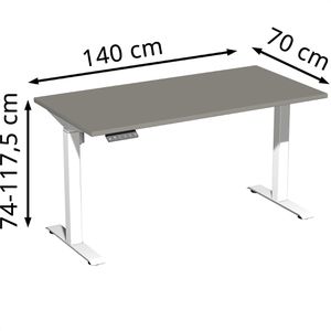 Produktbild für Schreibtisch Geramöbel Elevate Home, onyx / weiß
