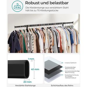 Produktbild für Garderobenständer Songmics HSR13BKV1, schwarz