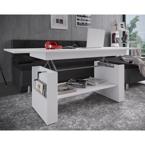 Produktbild für Couchtisch VCM Kobila 915189, weiß, rechteckig