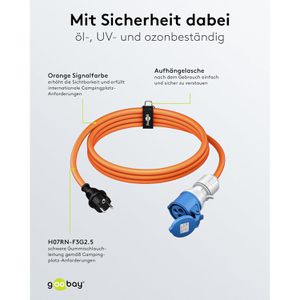 Produktbild für CEE-Adapter Goobay 76219, Länge 5 m