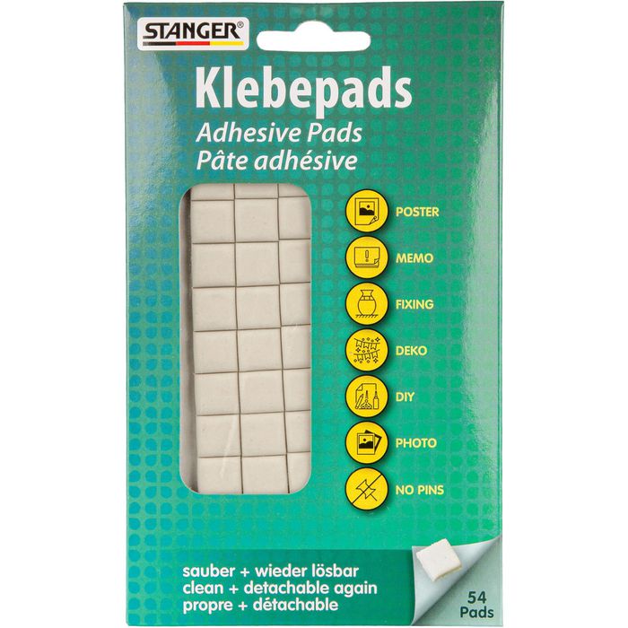 Stanger Klebepads Memo, doppelseitig, weiß, bis 20g, 54 Stück – Böttcher AG