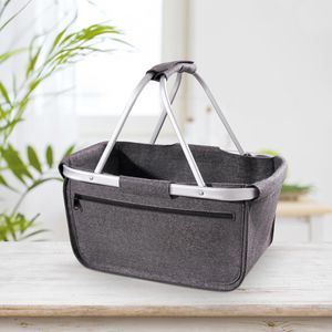 Produktbild für Einkaufskorb Halfar 1808800, BASKET Filz, grau