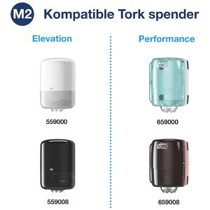 Produktbild für Putztuchrolle Tork Advanced, 151131, M2, aus Zellstoff, weiß