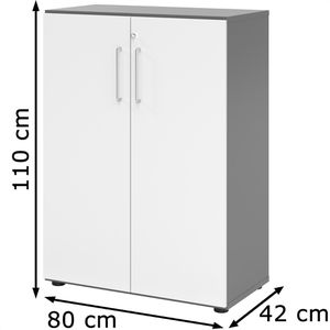 Produktbild für Aktenschrank Hammerbacher Serie 9 Advanced, aus Holz