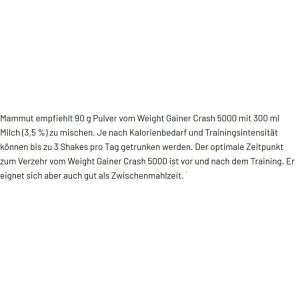 Produktbild für Proteinpulver Mammut Weight Gainer, 4,5 kg