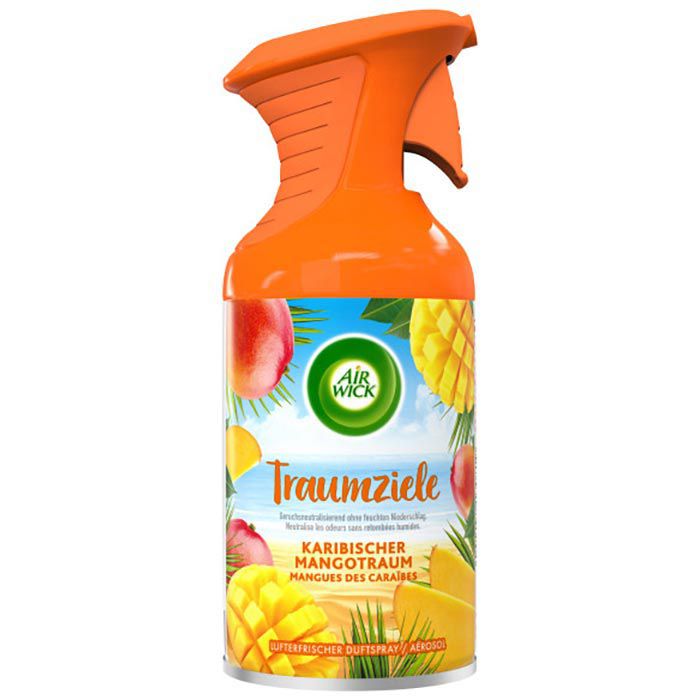 Airwick Raumduft Traumziele, 250 ml, Spray, karibischer Mangotraum –  Böttcher AG