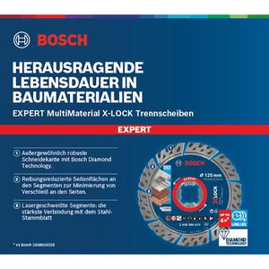 Produktbild für Trennscheibe Bosch Expert MultiMaterial, X-Lock