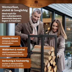 Produktbild für Kaminholzregal Black-Oak Jack, schwarz