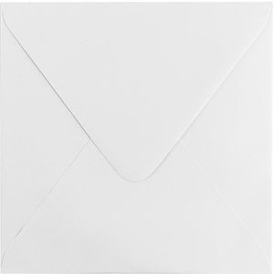 Briefumschläge Ideen-mit-Herz weiß, quadratisch