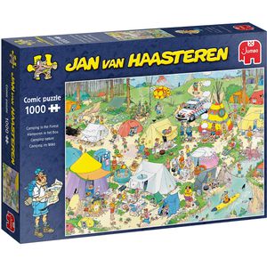 Jumbo Puzzle Jan van Haasteren - Camping im Wald, 1000 Teile, ab 12 Jahre