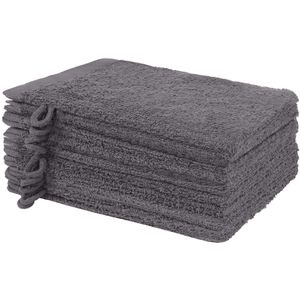 Waschlappen NatureMark Frottee, anthrazit, 15 x 21 cm