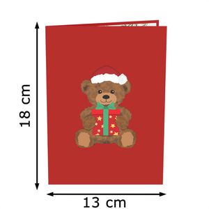 Produktbild für Weihnachtskarte papercrush 3D Weihnachtsteddy