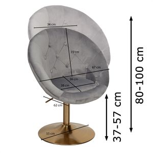 Produktbild für Loungesessel Wohnling WL6.299, grau