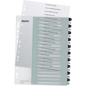 Produktbild für Register Leitz 1217-00-00 WOW, A4 Überbreite, 1-20
