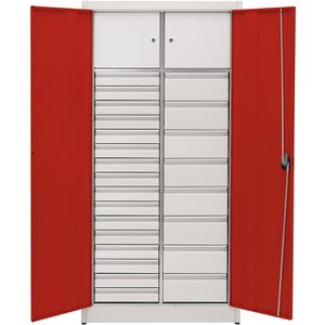 Produktbild für Werkzeugschrank Mauser MKSTM5/19E6, aus Metall, grau / rot