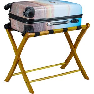 Produktbild für Kofferständer Relaxdays 10024306, braun, aus Holz