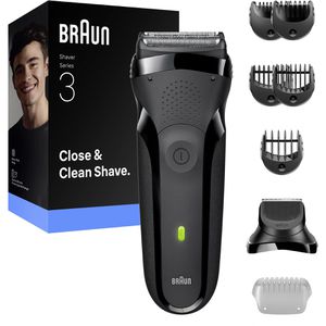 Elektrorasierer Braun Series 3 Close & Clean, 300BT, grau