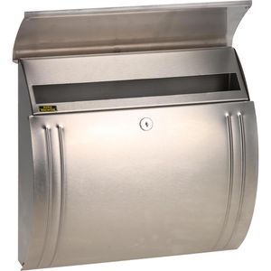 Produktbild für Briefkasten Burg-Wächter Modena 3857 Ni, silber, aus Edelstahl