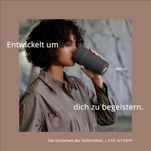 Produktbild für Thermobecher LARS-NYSØM Bevaegelse Carbon Black, schwarz