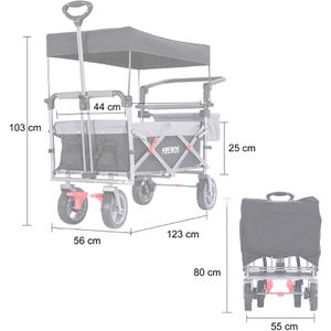 Produktbild für Bollerwagen Arebos 423385, faltbar
