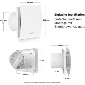 Produktbild für Badlüfter Bosch Fan 1500 W 100, Ø 100 mm