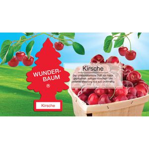 Wunderbaum Autoduft Lufterfrischer, 20433, Duftdose, vielseitig einsetzbar,  Cherry – Böttcher AG