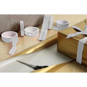 Produktbild für Geschenkband Präsent Weihnachten, silber