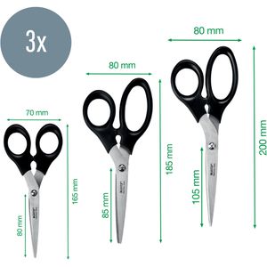 Produktbild für Büroschere Leitz 54260095, 3er Set