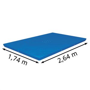Produktbild für Poolabdeckung Bestway 58105, aus PE, blau, mit Spannseil