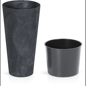 Produktbild für Übertopf Prosperplast Tubus Slim, anthrazit, Ø 40 x 76 cm