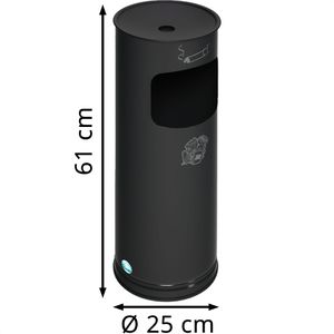 Produktbild für Aschenbecher VAR H61K, 3552, anthrazit, für Outdoor