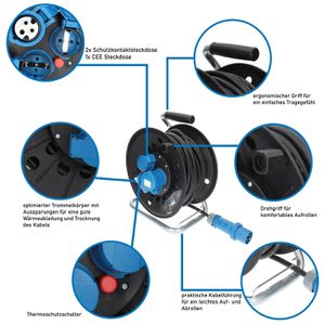 Produktbild für Kabeltrommel Kalle-das-Kabel Camping H07RN-F, 25 m
