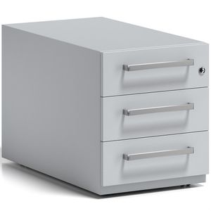 Rollcontainer Bisley Note, aus Metall, lichtgrau