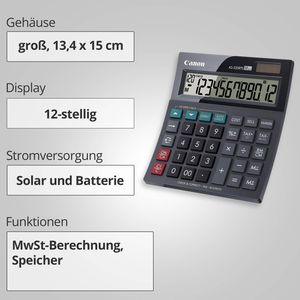 Produktbild für Taschenrechner Canon AS 220RTS, MwSt-Berechnung