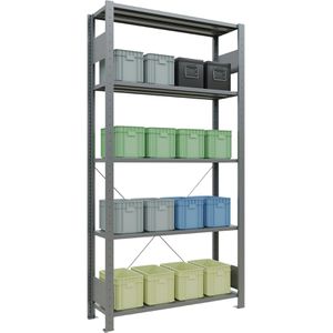 Schwerlastregal Schulte 12730, 5 Metallböden