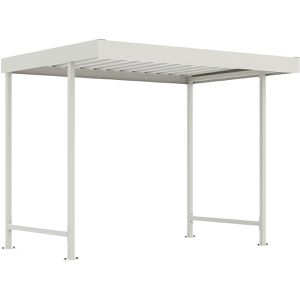 Fahrradunterstand WSM Leipzig L12, grauweiß, aus Metall