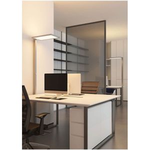 Produktbild für Stehlampe Alco 9097-28, LED, silber, 195 cm