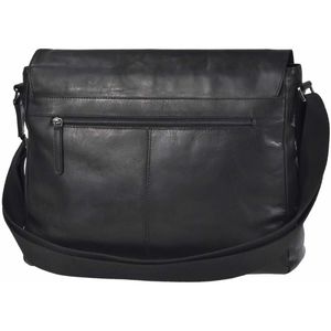 Produktbild für Umhängetasche Greenburry Pure Black 1101-20, Echt Leder