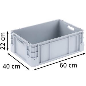 Produktbild für Eurobox Alpha-Paletten Silverline, grau, 40 Liter