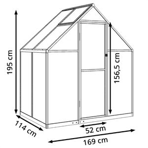 Produktbild für Gewächshaus vidaXL 4005822, 1,93 m² Fläche