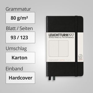 Produktbild für Notizbuch Leuchtturm1917 Pocket, Karton Hardcover