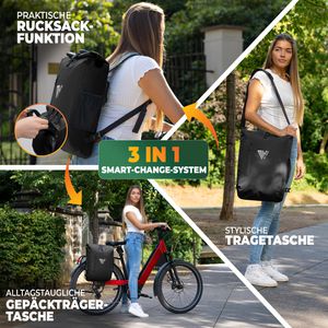 Produktbild für Gepäckträgertasche Mivelo Primus, schwarz, 20 Liter