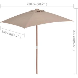 Produktbild für Sonnenschirm vidaXL 44536, rechteckig