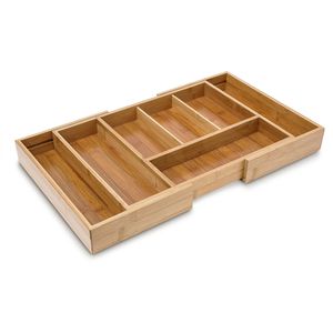 Besteckkasten Relaxdays 10018884 aus Bambus